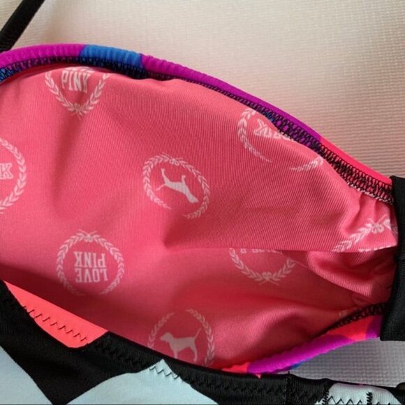 Victoria’s Secret Pink | Chevron Bandeau Swim Top size M - Picture 2 of 4